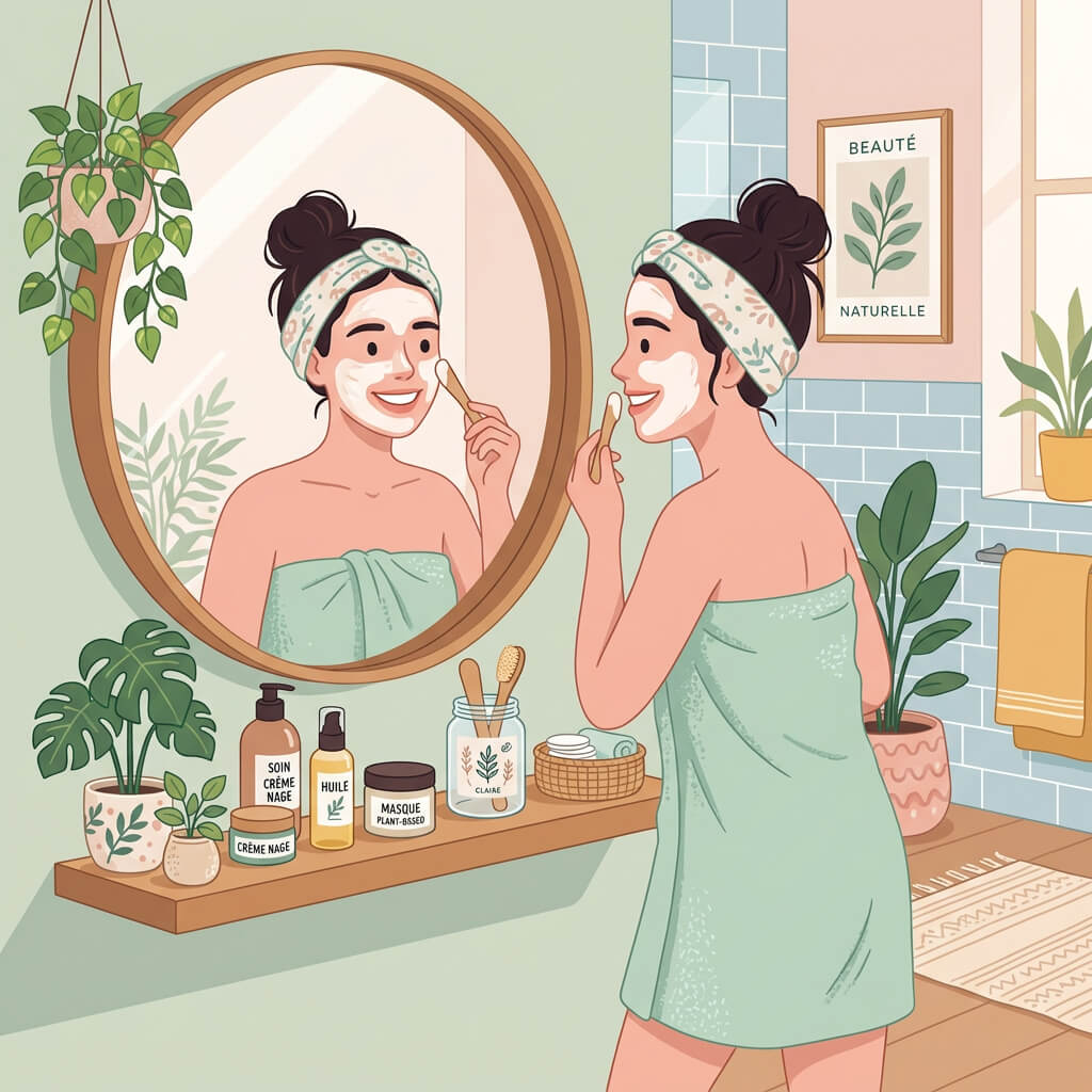 Illustration de soin du visage