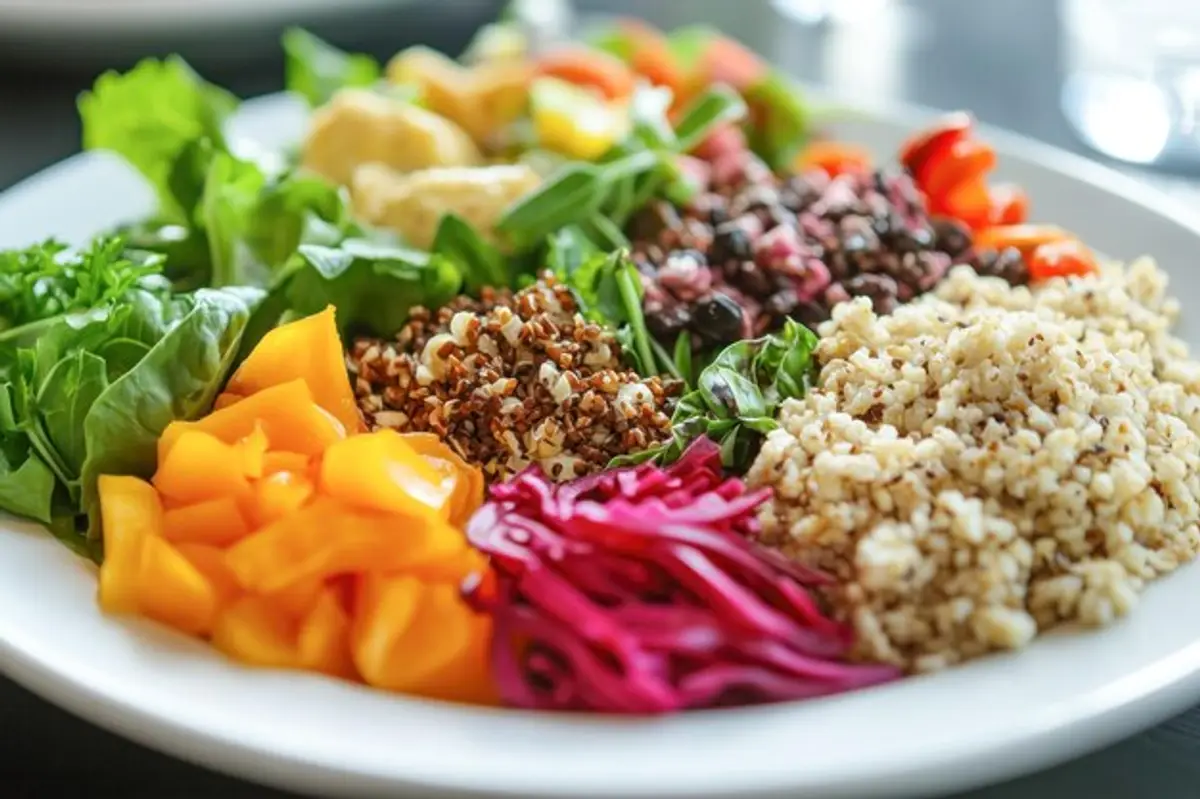 assiette quinoa légumes frais sans gluten