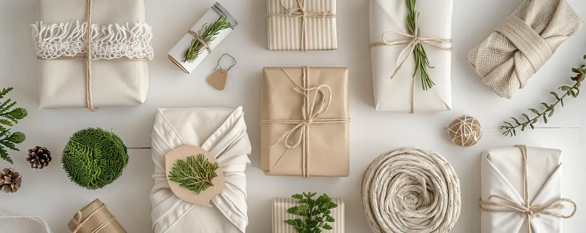 sustainable gift wrapping natural materials