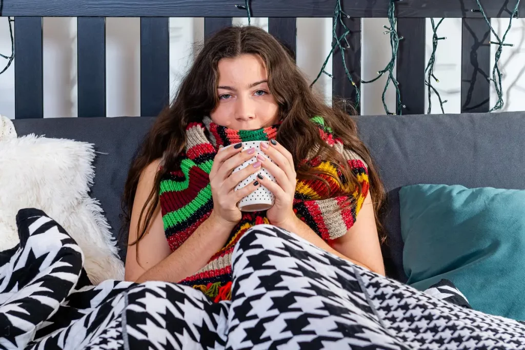 femme bouillotte tisane