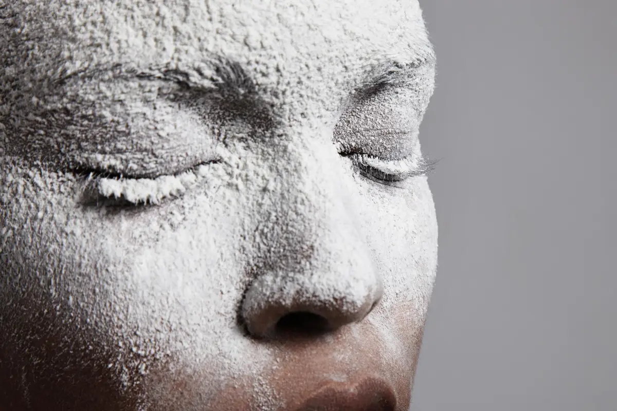 argile blanche visage